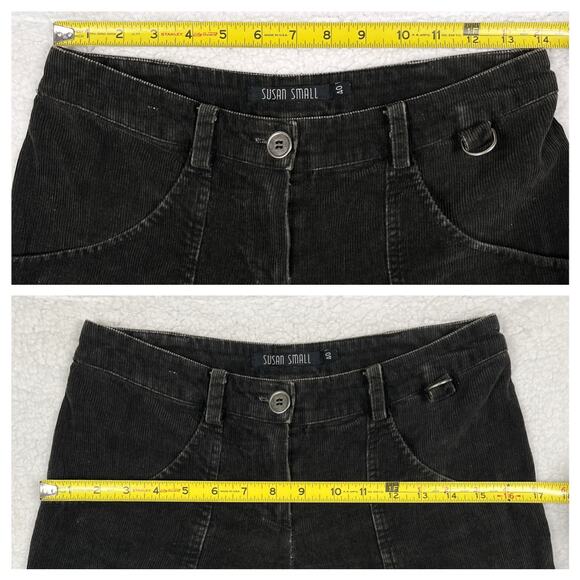 Y2K Euro Made in Italy Susan Small Bondage Corduroy Pants Sz EU 40 Waist 28 Vtg - Picture 12 of 16